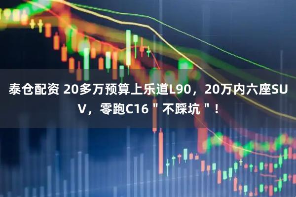 泰仓配资 20多万预算上乐道L90，20万内六座SUV，零跑C16＂不踩坑＂！