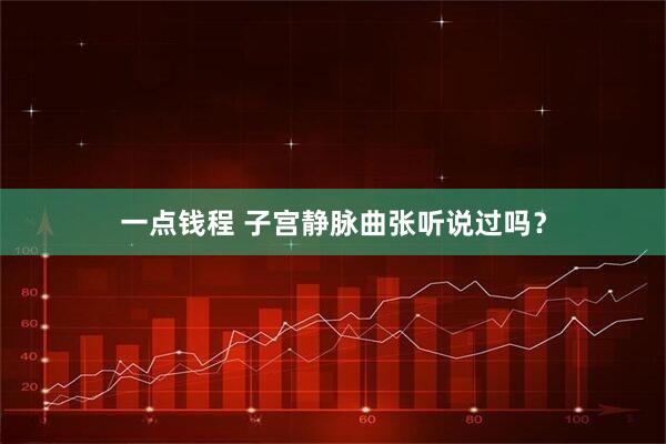 一点钱程 子宫静脉曲张听说过吗？